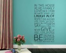 In This House Quotes Wall  Art Stickers
